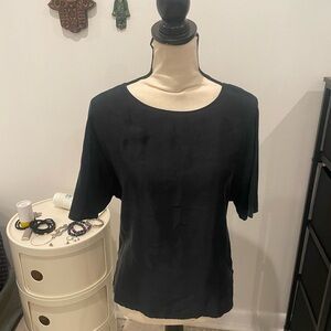 Intimissimi Elegant Black Short Sleeve Top